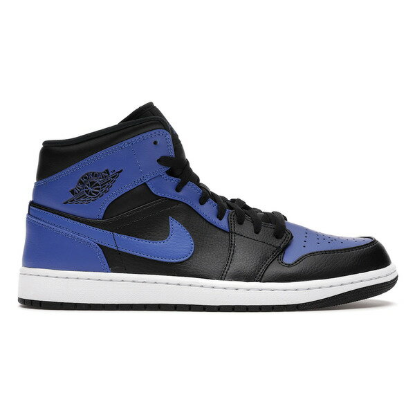 Jordan ジョーダン メンズ スニーカー 【Jordan 1 Mid Hyper Royal Tumbled Leather】 サイズ US_10(28.0cm) Black/Hyper Royal-White