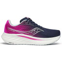 Saucony サッカニー レディース スニーカー 【Saucony Ride 18 Navy Fuchsia (Women's)】 サイズ US_8(25.0cm) Navy/Fuchsia(4)