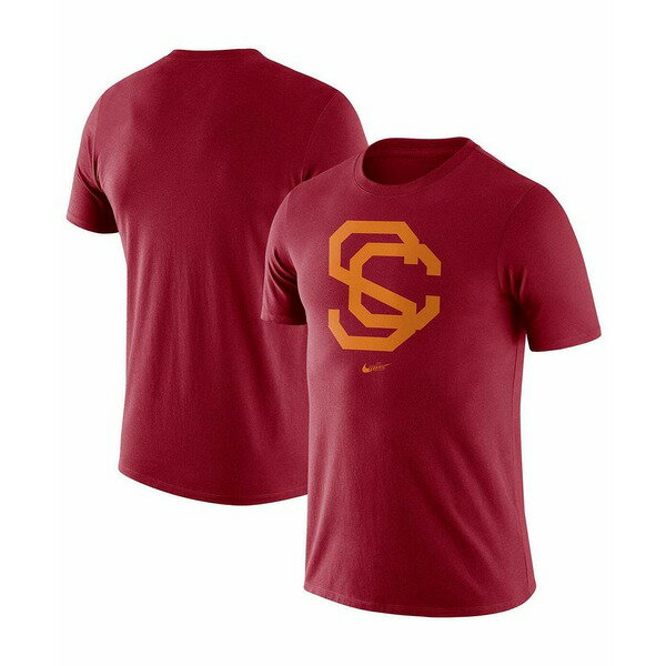 ナイキ メンズ Tシャツ トップス Men's Cardinal USC Trojans Old-School Logo Tri-Blend T-shirt Cardinal