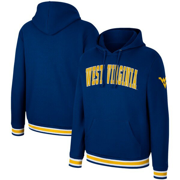 コロシアム メンズ パーカー・スウェットシャツ アウター West Virginia Mountaineers Colosseum Varsity Arch Pullover Hoodie Navy