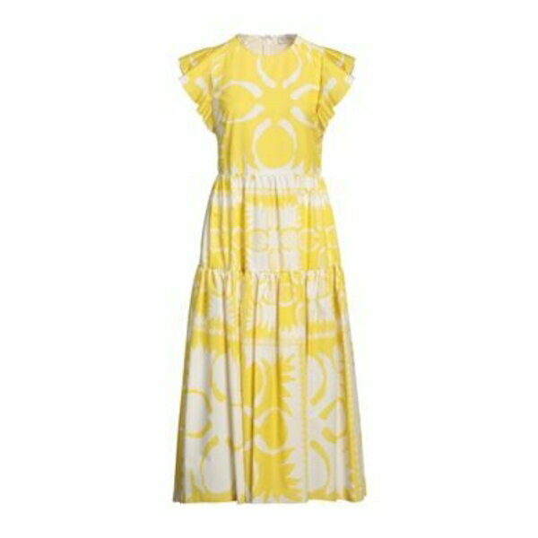 【送料無料】 ヴァレンティノ レディース ワンピース トップス Midi dresses Yellow