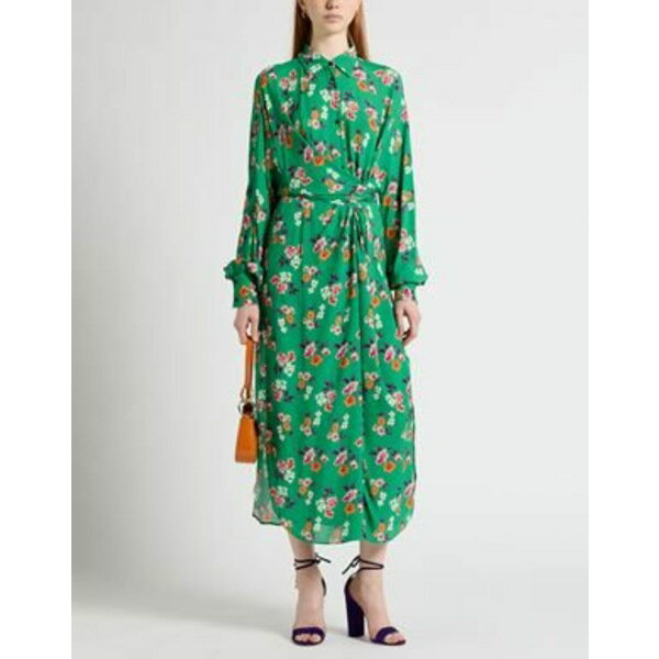 【送料無料】 エムエスジイエム レディース ワンピース トップス Midi dresses Green