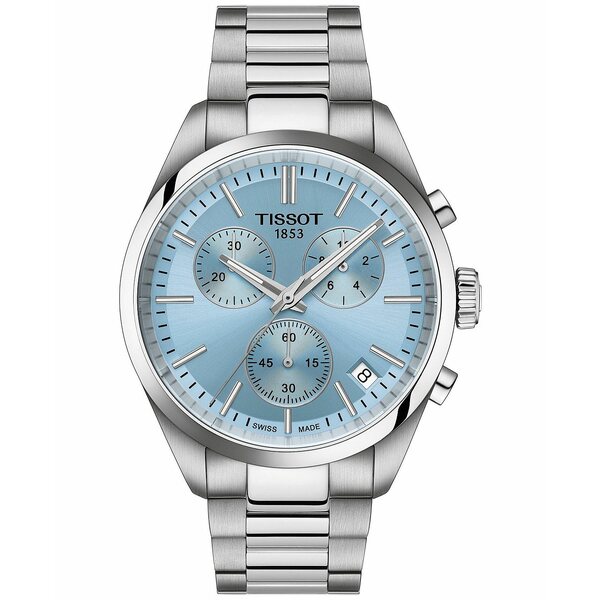 ティソット メンズ 腕時計 アクセサリー Men's Swiss Chronograph PR 100 Stainless Steel Bracelet Watch 40mm No Color