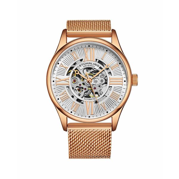 スターリング メンズ 腕時計 アクセサリー Men's Rose Gold Stainless Steel Bracelet Watch 42mm Dusty Rose