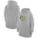 カールバンクス レディース パーカー・スウェットシャツ アウター Green Bay Packers GIII 4Her by Carl Banks Women's Heart Graphic Fleece Pullover Hoodie Heather Gray