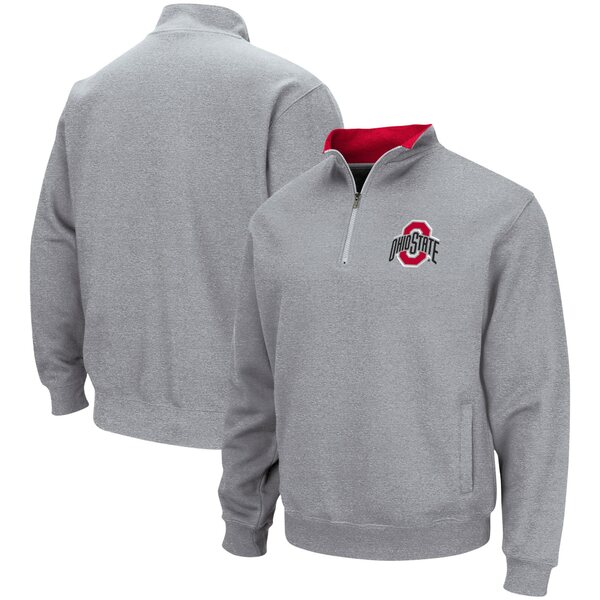   㥱åȡ֥륾  Ohio State Buckeyes Colosseum Tortugas Team Logo QuarterZip Jacket Heathered Gray