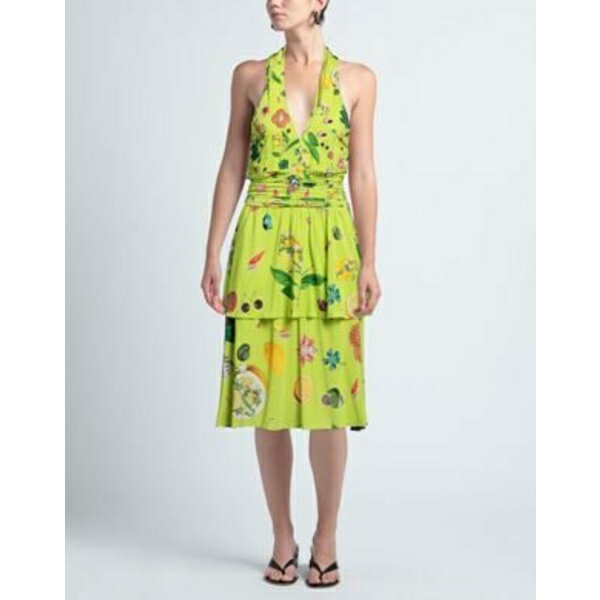 【送料無料】 ロベルトカヴァリ レディース ワンピース トップス Midi dresses Green