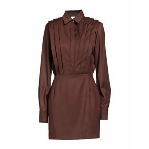 【送料無料】 ジジル レディース ワンピース トップス Mini dresses Brown