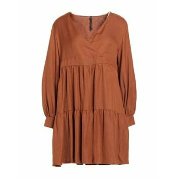 【送料無料】 マニラグレース レディース ワンピース トップス Mini dresses Brown