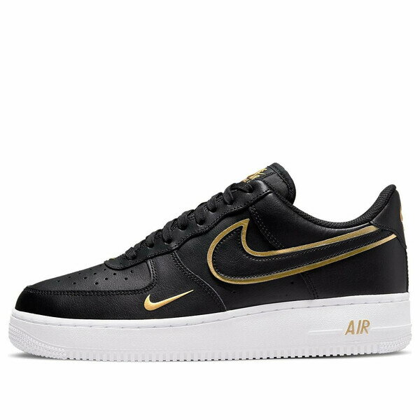 Nike ナイキ メンズ スニーカー Black/Metallic Gold-White-Black 【Nike Air Force 1 '07 LV8 'Me...