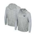 コロシアム メンズ パーカー・スウェットシャツ アウター Men's Gray Washington Huskies Cybernetic Raglan Quarter-Zip Hooded Top Gray(4)