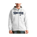 アンティグア メンズ パーカー・スウェットシャツ アウター Men's White New York Yankees Team Logo Victory Full-Zip Hoodie White(4)