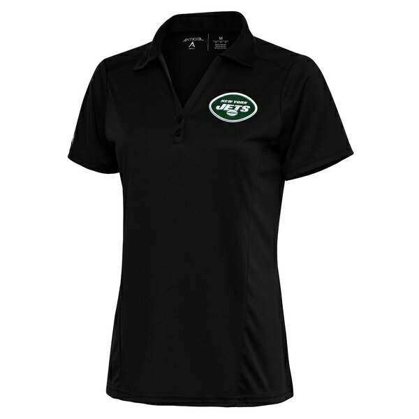 アンティグア レディース ポロシャツ トップス New York Jets Antigua Women's Team Logo Tribute Polo Black