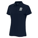 アンティグア レディース ポロシャツ トップス Detroit Tigers Antigua Women's Logo Legacy Pique Polo Navy