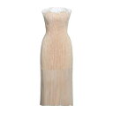 【送料無料】 エルマンノ シェルヴィーノ レディース ワンピース トップス Midi dresses Beige
