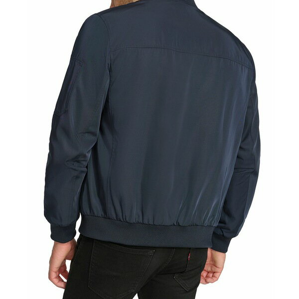 カルバンクライン メンズ ジャケット＆ブルゾン アウター Men's Solid-Color Zipper Flight Jacket True Navy