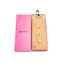 PW[ fB[X lbNXE`[J[Ey_ggbv ANZT[ Gold-Tone 3 Piece Layered Necklace Set with Heart and Butterfly Charm Pendants Gold