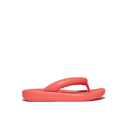 フィットフロップ レディース サンダル シューズ Women's Iqushion D-Luxe Padded Leather Flip-Flops Rosy Coral