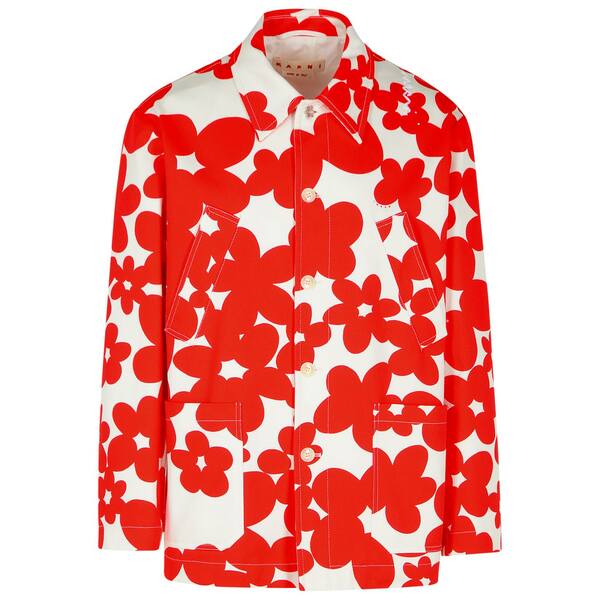 マルニ メンズ ジャケット＆ブルゾン アウター Red Cotton Jacket Red