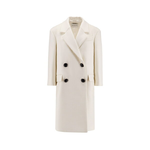 ジバンシー レディース ジャケット&ブルゾン アウター Double-breasted Wool Coat White