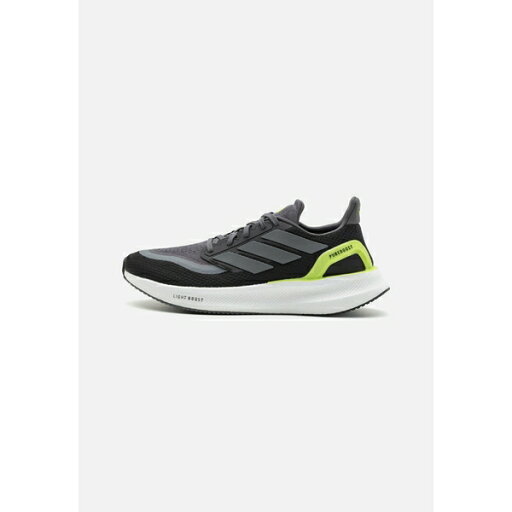 アディダス メンズ ランニング スポーツ PUREBOOST 5 - Road running shoes - core black/iron metallic/pulse lime アディダス メンズ ランニング スポーツ PUREBOOST 5 - Road running shoes - core black/iron metallic/pulse lime
