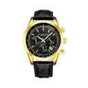 X^[O Y rv ANZT[ Men's Monaco Black Leather , Black Dial , 44mm Round Watch Black