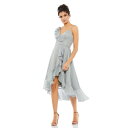 }bN_K fB[X s[X gbvX Women's Ieena Ruffled Faux Wrap Midi Dress Slate grey