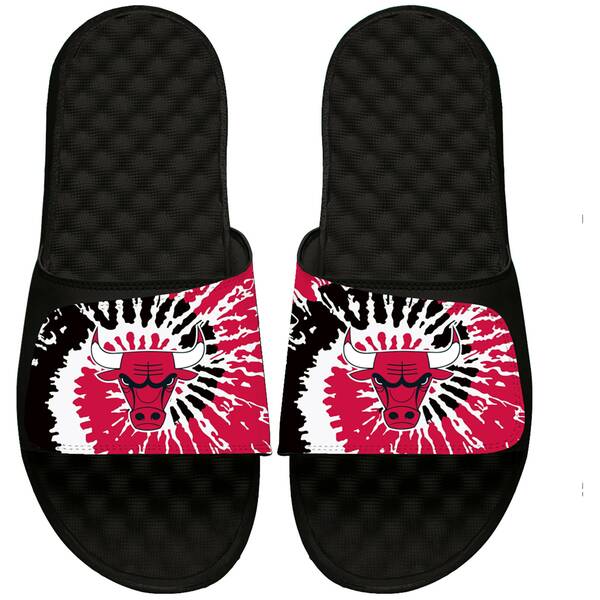 アイスライド メンズ サンダル シューズ Chicago Bulls ISlide Tie Dye Slide Sandals Black