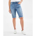 スタイルアンドコー レディース カジュアルパンツ ボトムス Women 039 s Embroidered Raw-Hem Denim Bermuda Shorts, Created for Macy 039 s Emb Overland