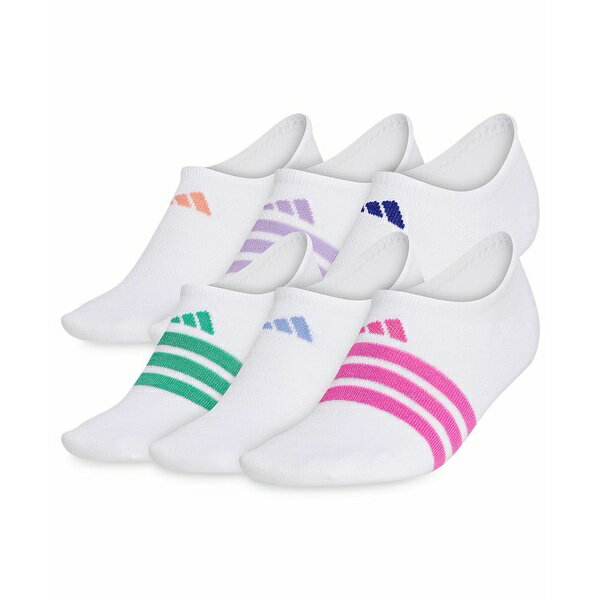 AfB_X fB[X C A_[EFA Women's 6-Pk. Superlite II Super No Show Socks White/lucid Fuchsia Pink/blue Fusion