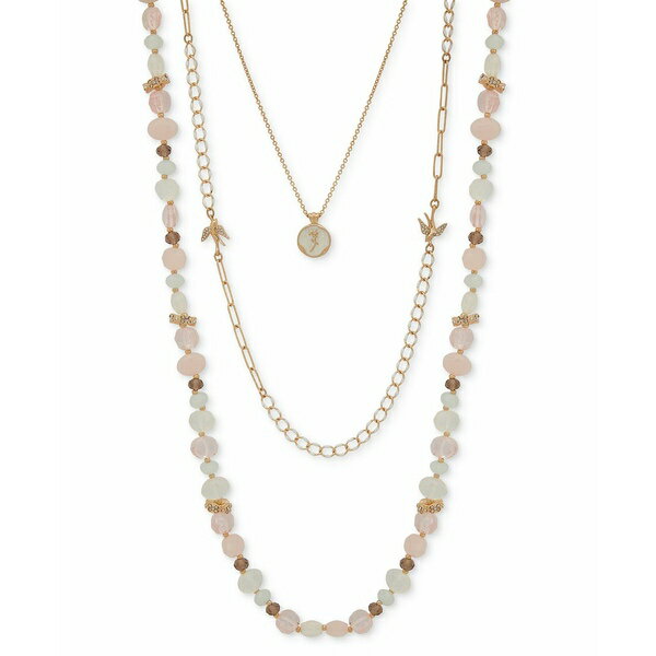 iAh[ fB[X lbNXE`[J[Ey_ggbv ANZT[ Gold-Tone Bead & Framed Flower Layered Necklace, 16