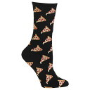 zbg\bNX fB[X C A_[EFA Women's Pizza Fashion Crew Socks Black