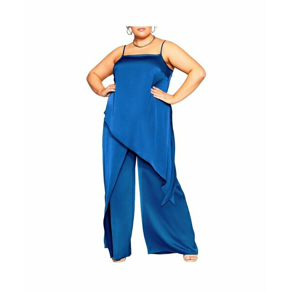 シティーシック レディース カジュアルパンツ ボトムス Plus Size Wildfire Jumpsuit Blue