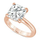バッジェリーミシュカ メンズ リング アクセサリー Certified Lab Grown Diamond Cushion-Cut Solitaire Engagement Ring (5 ct. t.w.) in 14k Gold Rose Gold