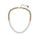 h[oCVF[V[K fB[X lbNXE`[J[Ey_ggbv ANZT[ Gold Tone and Pearl Collar Necklace White