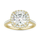`[Y Ah Ro[h fB[X O ANZT[ Moissanite Cushion Halo Ring (2-7/8 ct. tw. Diamond Equivalent) in 14k Gold Gold