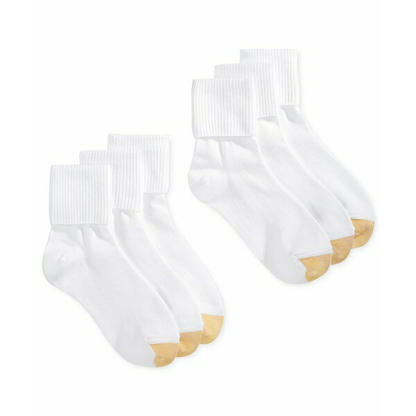 S[hgD[ fB[X C A_[EFA Women's 6-Pack Casual Turn Cuff Socks White