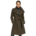 ダナ キャラン ニューヨーク レディース ジャケット＆ブルゾン アウター Women 039 s Asymmetrical Belted Funnel-Neck Wool Blend Coat Loden