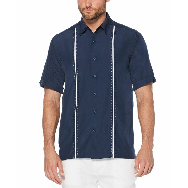 塼Х٥   ȥåץ Men's Big &Tall Stripe Short Sleeve Shirt Dress Blue