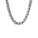 XeB[^C fB[X lbNXE`[J[Ey_ggbv ANZT[ Men's Stainless Steel Cuban Link Chain Necklaces Silver-tone