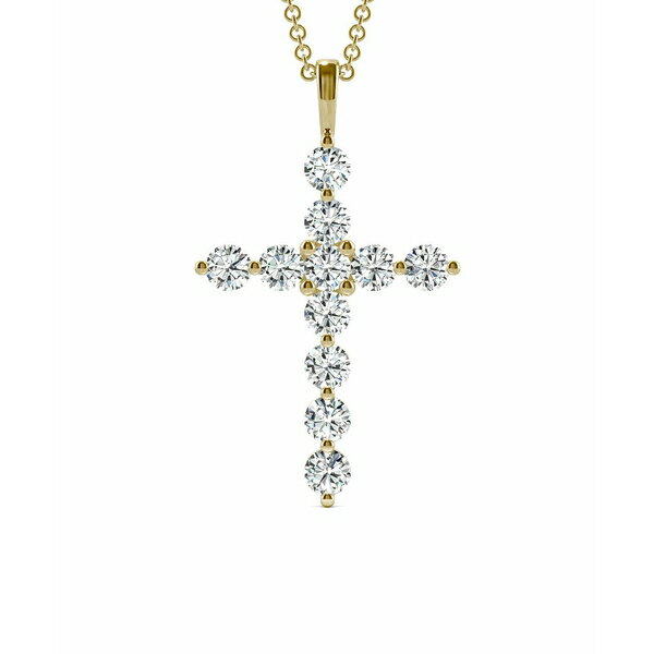 `[Y Ah Ro[h fB[X lbNXE`[J[Ey_ggbv ANZT[ Moissanite Cross Pendant 1-1/10 ct. t.w. Diamond Equivalent in 14k White or Yellow Gold Yellow Gold