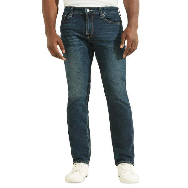 ゲス メンズ デニムパンツ ボトムス Men's Slim Straight Fit Jeans Blue Guitar