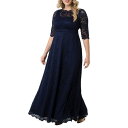 キヨナ レディース ワンピース トップス Women'sPlus Size Leona Lace Long Formal Gown Nocturnal navy