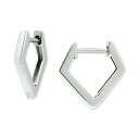 Wj xj[j fB[X sAXCO ANZT[ Polished Geometric Small Huggie Hoop Earrings in Sterling Silver, 1/2