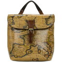 パトリシアナシュ レディース バックパック・リュックサック バッグ Vatoni Small Printed Leather Backpack European Map