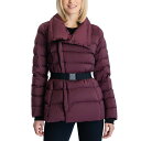 マイケルコース レディース ジャケット＆ブルゾン アウター Women 039 s Stretch Asymmetrical Belted Down Puffer Coat Burgundy