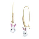 ベッツィジョンソン レディース ピアス＆イヤリング アクセサリー Faux Stone Bunny Dangle Earrings Pearl, Gold