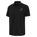 アンティグア メンズ シャツ トップス San Antonio Spurs Antigua Points ButtonUp Polo Black