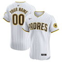 ナイキ メンズ ユニフォーム トップス San Diego Padres Nike Home Elite Custom Jersey White