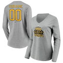 ファナティクス レディース Tシャツ トップス San Diego Padres Fanatics Branded Women's Personalized Hometown Legend Long Sleeve VNeck TShirt Gray